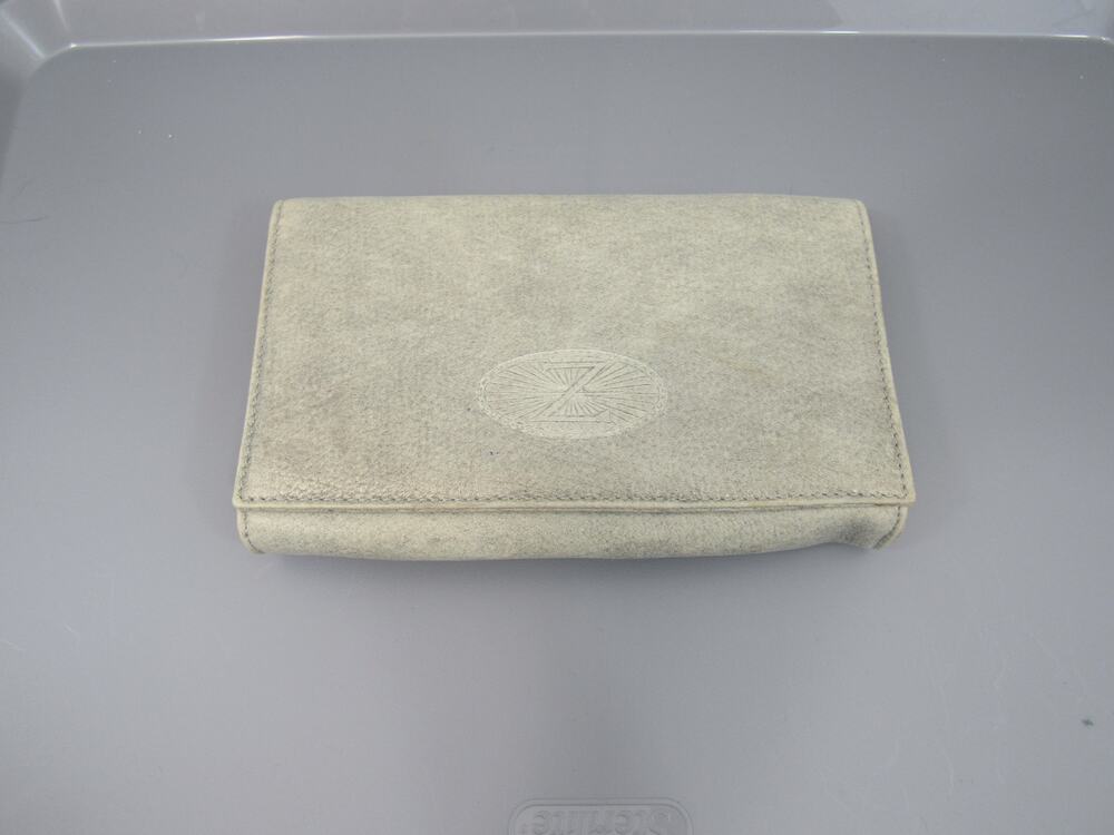 Zac Posen Foldover Clutch Ivory Magnetic Wallet Purse Semi Formal Made in Italy
